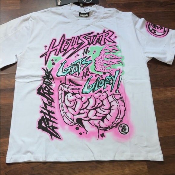 Hellstar No guts No Glory T-shirt white